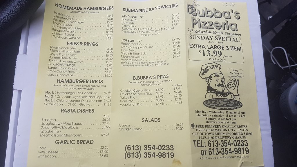 Bubba`s Pizzeria & Restaurant